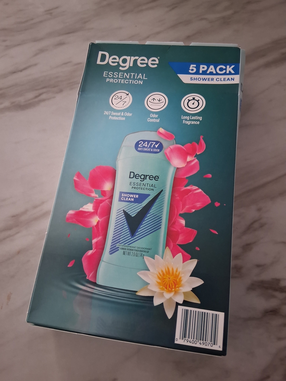 Essential Protection Shower Clean Antiperspirant Deodorant - Teal (5 Pack)